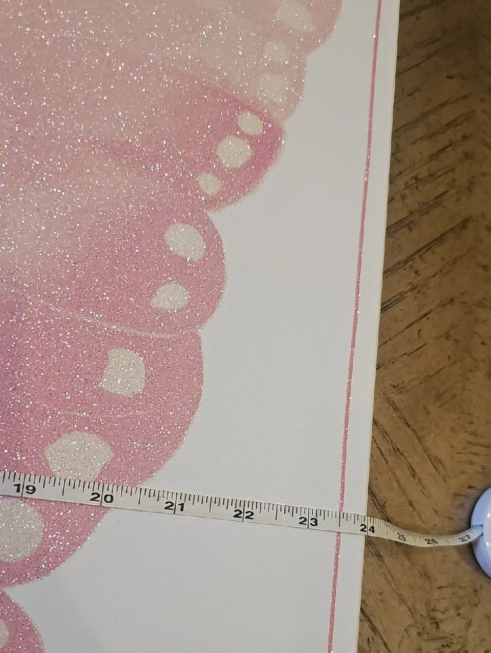 Pink Glitter Butterfly Wall Art